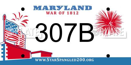307B Maryland License Plate