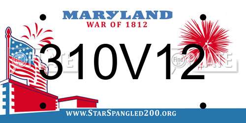 310V12 Maryland License Plate