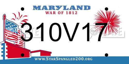 310V17 Maryland License Plate