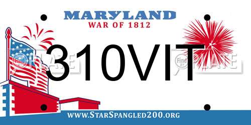 310VIT Maryland License Plate
