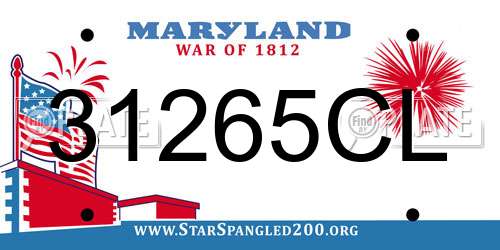 31265CL Maryland License Plate