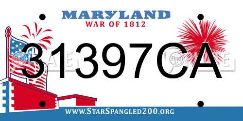 31397CA Maryland License Plate