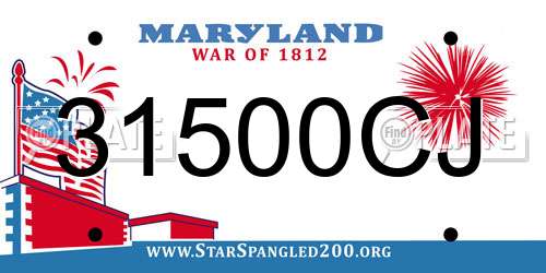 31500CJ Maryland License Plate