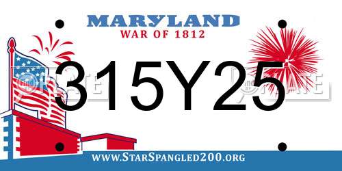315Y25 Maryland License Plate