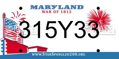 315Y33 Maryland License Plate