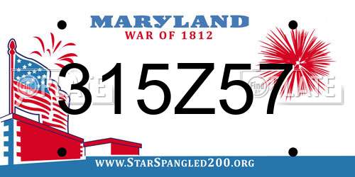 315Z57 Maryland License Plate