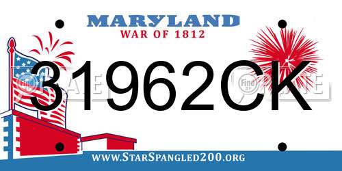 31962CK Maryland License Plate