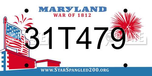 31T479 Maryland License Plate