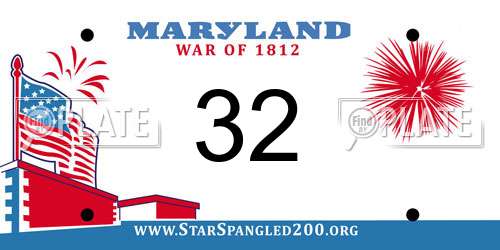 32 Maryland License Plate