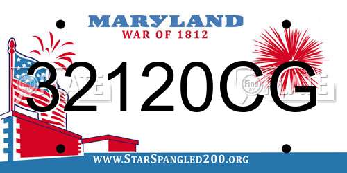 32120CG Maryland License Plate