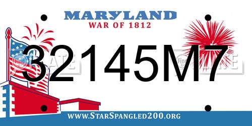 32145M7 Maryland License Plate