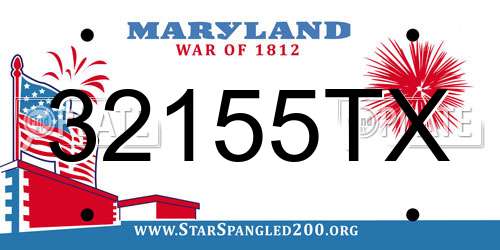 32155TX Maryland License Plate