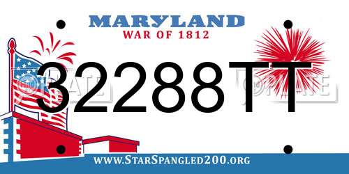 32288TT Maryland License Plate