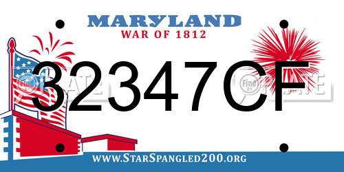 32347CF Maryland License Plate