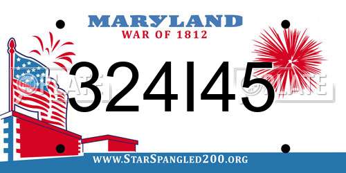 324I45 Maryland License Plate