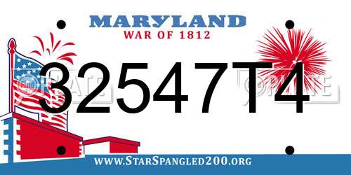32547T4 Maryland License Plate