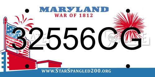 32556CG Maryland License Plate