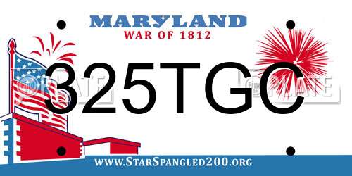 325TGC Maryland License Plate