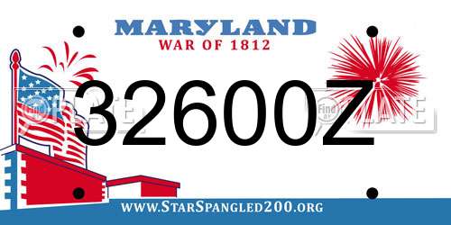 32600Z Maryland License Plate
