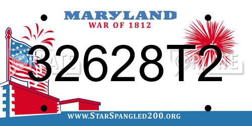 32628T2 Maryland License Plate
