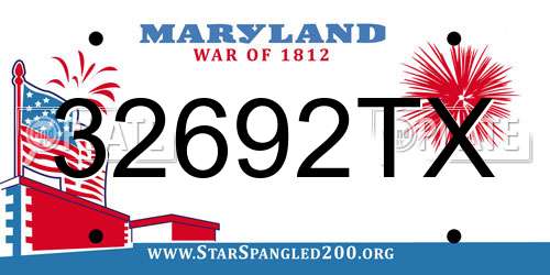 32692TX Maryland License Plate