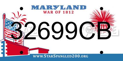 32699CB Maryland License Plate