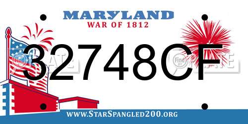 32748CF Maryland License Plate