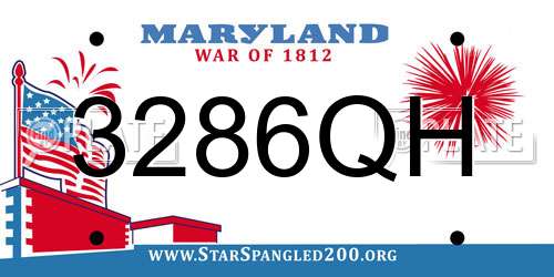 3286QH Maryland License Plate