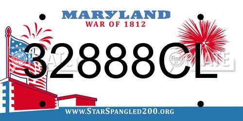 32888CL Maryland License Plate