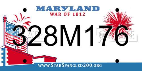 328M176 Maryland License Plate