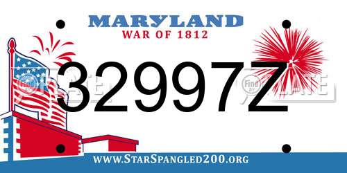 32997Z Maryland License Plate