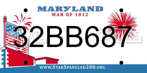 32BB687 Maryland License Plate