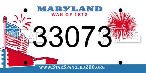 33073 Maryland License Plate