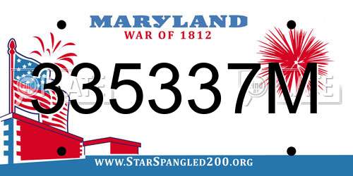 335337M Maryland License Plate