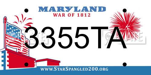 3355TA Maryland License Plate