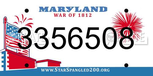 3356508 Maryland License Plate