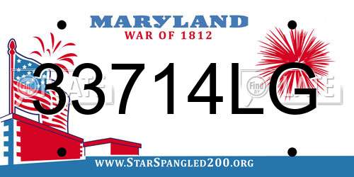 33714LG Maryland License Plate