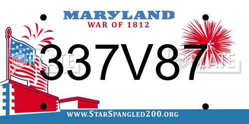 337V87 Maryland License Plate