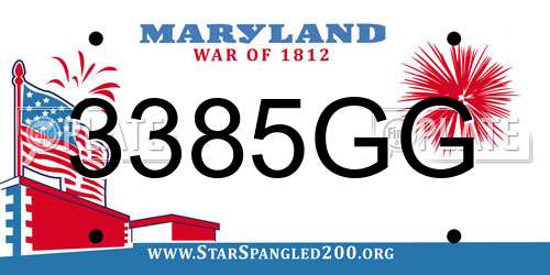 3385GG Maryland License Plate