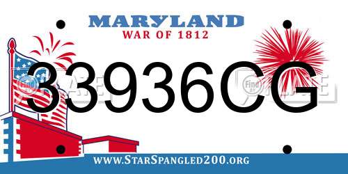 33936CG Maryland License Plate