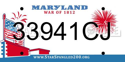 33941CJ Maryland License Plate