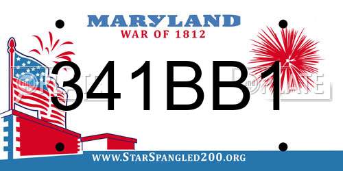 341BB1 Maryland License Plate
