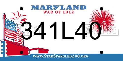 341L40 Maryland License Plate