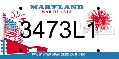 3473L1 Maryland License Plate