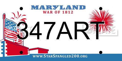 347ART Maryland License Plate