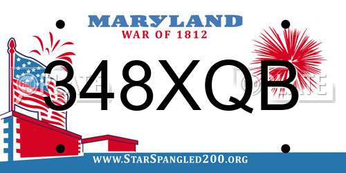 348XQB Maryland License Plate