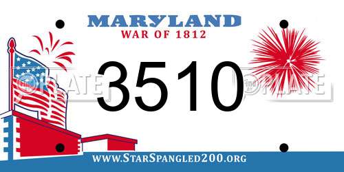 3510 Maryland License Plate