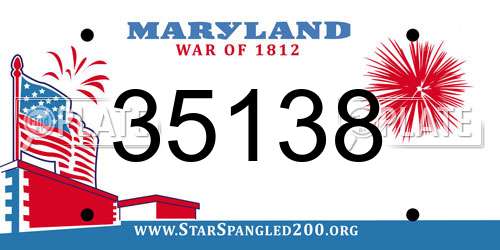 35138 Maryland License Plate