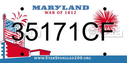 35171CF Maryland License Plate