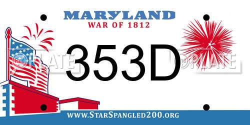353D Maryland License Plate